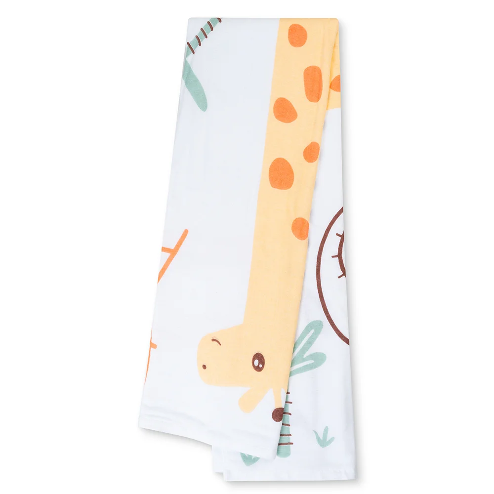 Khăn tắm trẻ em Cotton Hươu cao cổ Animo BM9T (60x120cm,Trắng-Giao hoạ tiết ngẫu nhiên)