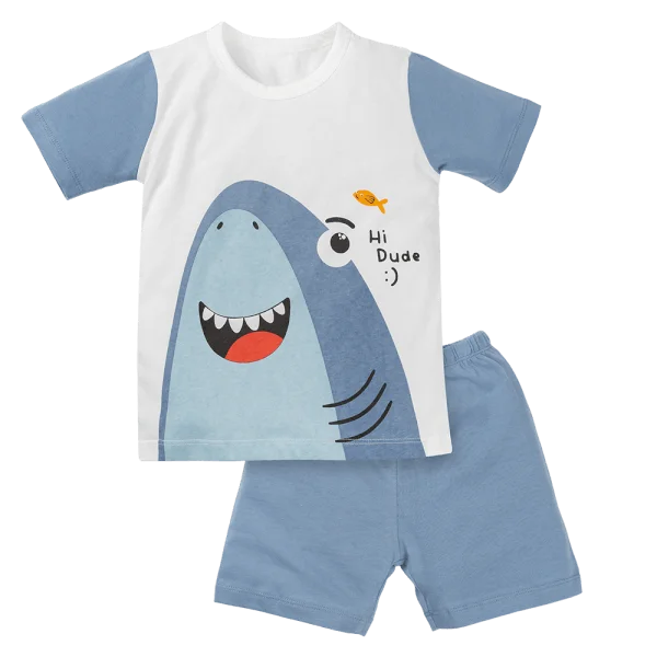 Bộ bé trai ngắn Animo Easy HN1124082 (1-4Y,Xanh dương)