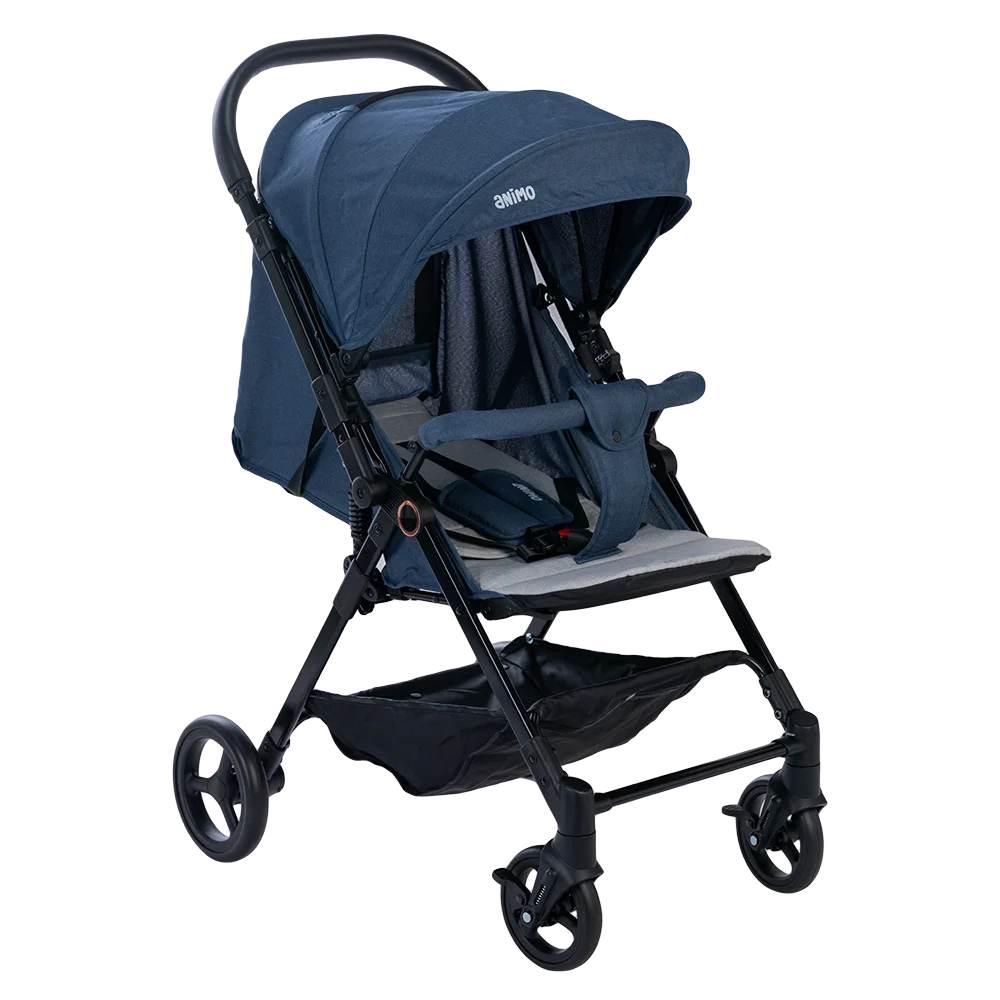 Xe đẩy 2 chiều Animo Q1 (Xám + Xanh denim)