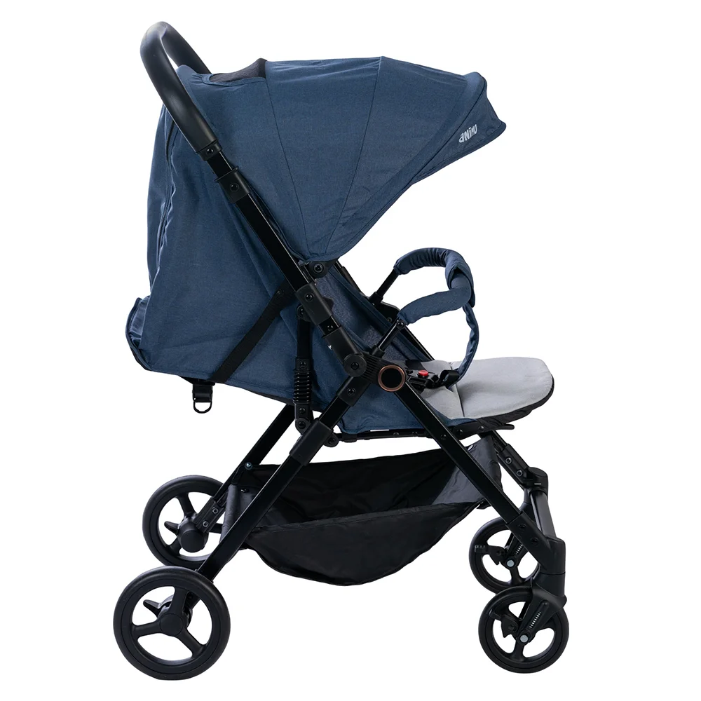 Xe đẩy 2 chiều Animo Q1 (Xám + Xanh denim)