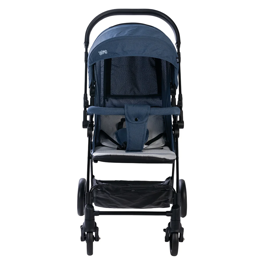 Xe đẩy 2 chiều Animo Q1 (Xám + Xanh denim)