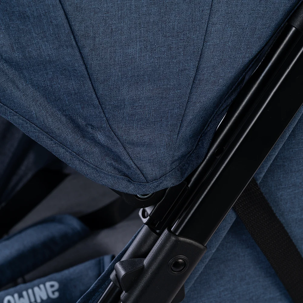 Xe đẩy 2 chiều Animo Q1 (Xám + Xanh denim)