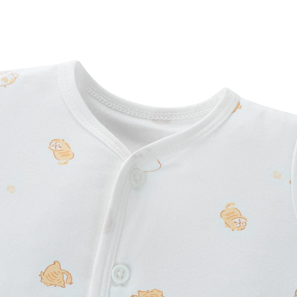 Set 2 áo sơ sinh cài giữa tay ngắn Animo Easy HN0125002 (NB-9M,Trắng,NN05)