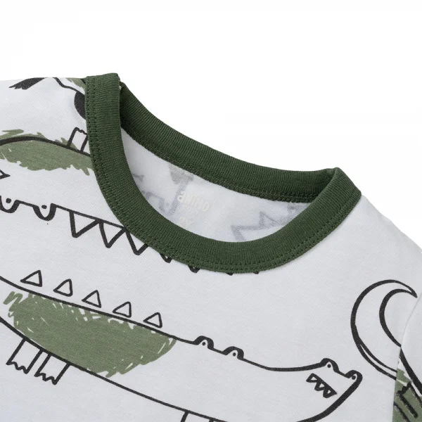 Bộ bé trai ngắn Animo Easy HN0425020 (1-4Y,Trắng-lá,TT04)