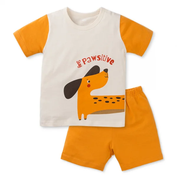 Bộ bé trai ngắn Animo Easy HN0425012 (1-4Y,Kem-vàng ,TT02)