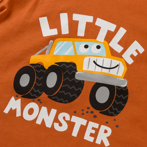 Bộ bé trai ngắn Animo Easy HN0425005 (1-4Y,Cam-kem,TT02)