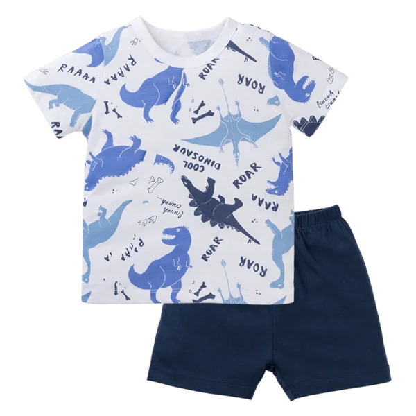 Bộ bé trai ngắn Animo Easy HN0325007 (1-4Y,Trắng-dương,DD04)