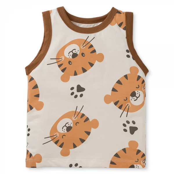 Bộ bé trai sát nách Animo Easy HN0425021 (1-4Y,Kem-nâu,TT04)