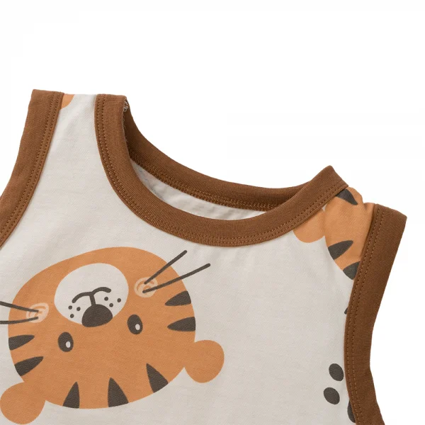 Bộ bé trai sát nách Animo Easy HN0425021 (1-4Y,Kem-nâu,TT04)