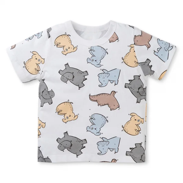 Bộ bé trai ngắn Animo Easy HN0425018 (1Y,Kem-xám,NN03)