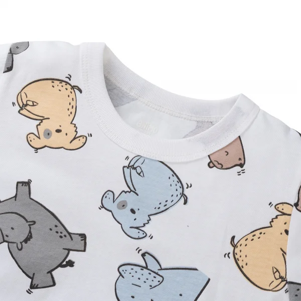 Bộ bé trai ngắn Animo Easy HN0425018 (1Y,Kem-xám,NN03)