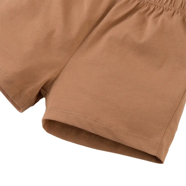 Bộ bé gái ngắn Animo Easy TX0325021 (1-4Y,Trắng-nâu,TT02)