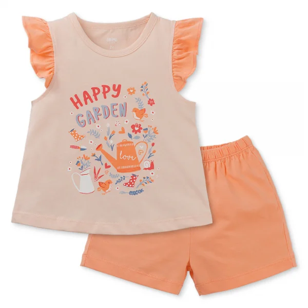 Bộ bé gái ngắn Animo Easy TX0525035 (1Y,Be-cam sữa,NN02)