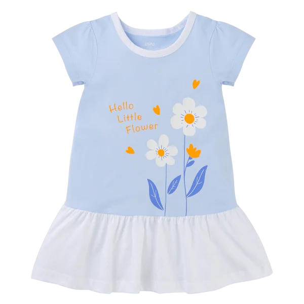 Đầm bé gái Animo Easy TX0525037 (1-4Y,Dương-trắng,NN02)