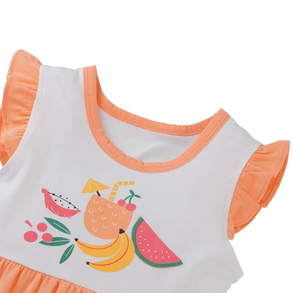 Đầm bé gái Animo Easy TX0525036 (1-4Y,Trắng-cam sữa,NN02)