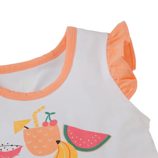 Đầm bé gái Animo Easy TX0525036 (1-4Y,Trắng-cam sữa,NN02)