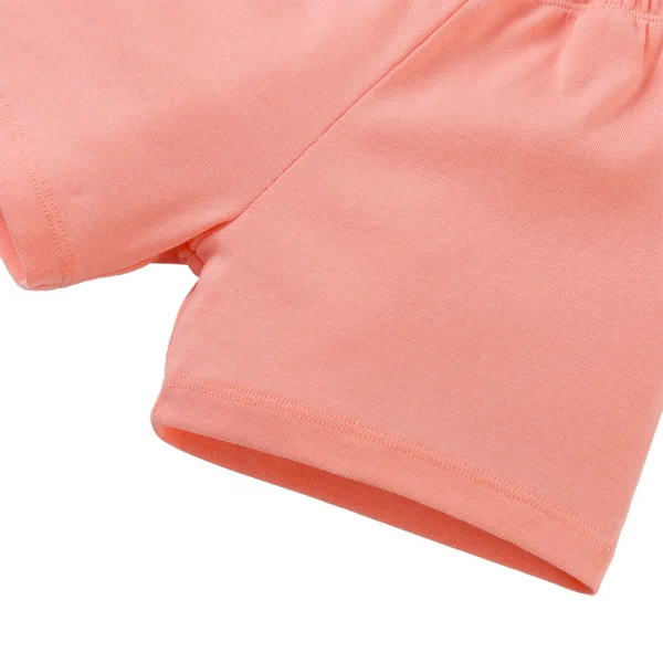 Bộ bé gái ngắn Animo Easy LU0425045 (1-4Y,Trắng-đào,TT02)