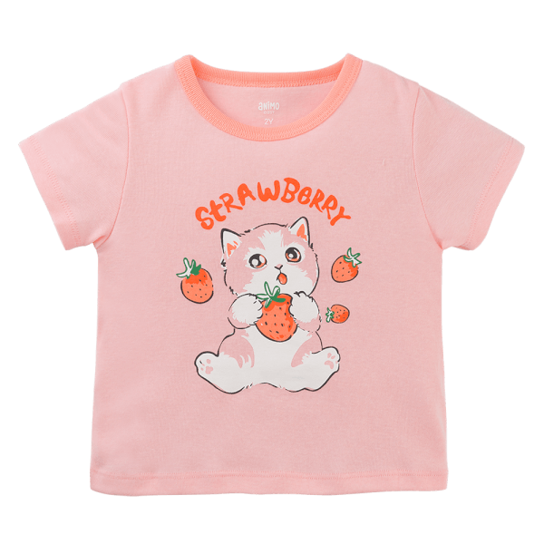 Áo bé gái Animo Easy LU0425043 (1-4Y,Hồng,TT02)