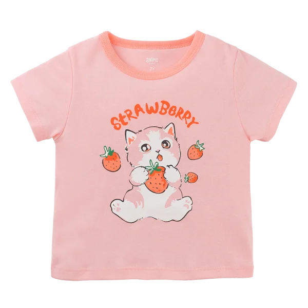Áo bé gái Animo Easy LU0425043 (1-4Y,Hồng,TT02)