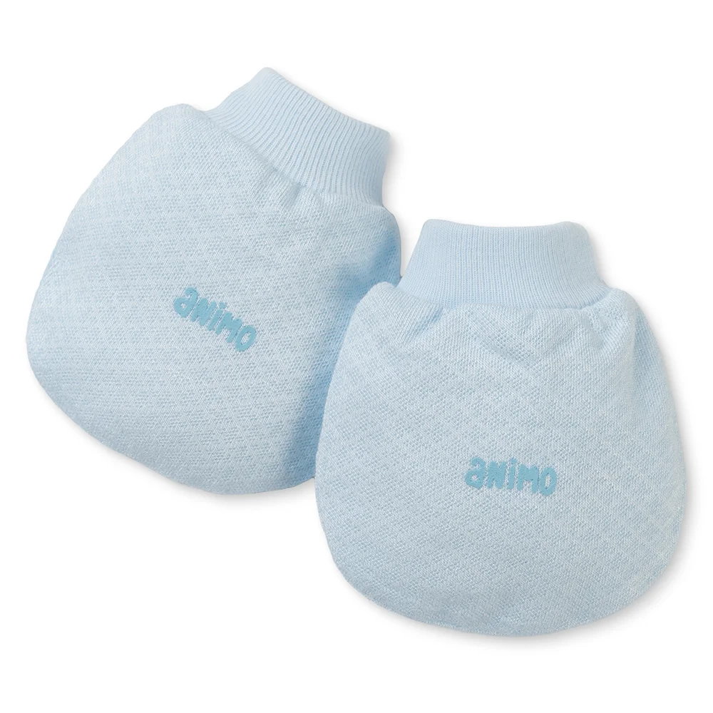 Set 6 bao tay chân sơ sinh Animo BA0425075 (NB,Trắng-xanh-vàng)