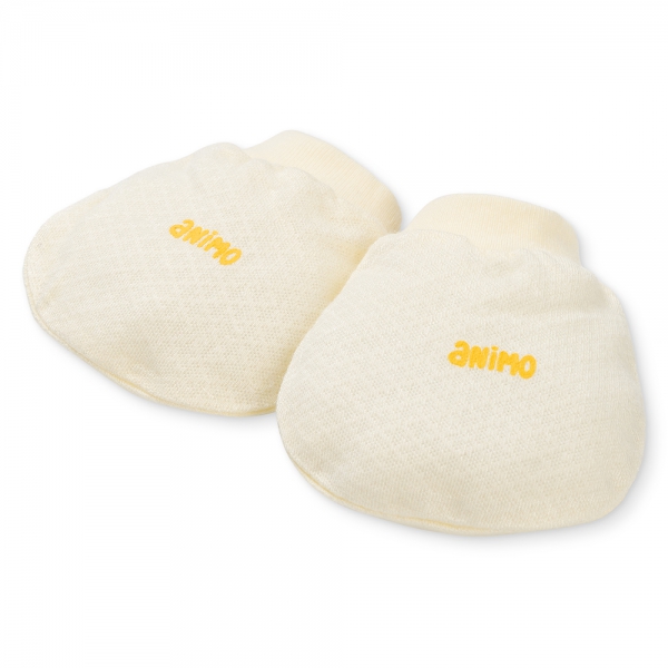 Set 6 bao tay chân sơ sinh Animo BA0425075 (NB,Trắng-xanh-vàng)