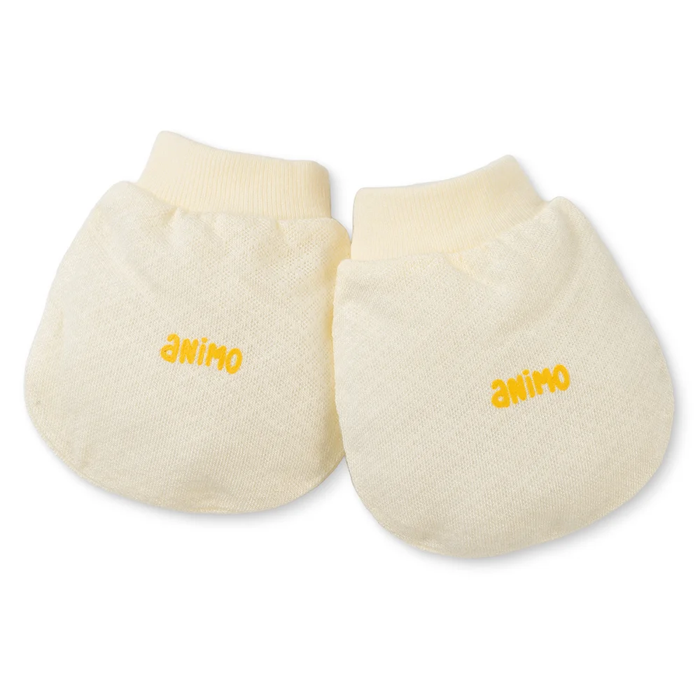 Set 6 bao tay chân sơ sinh Animo BA0425075 (NB,Trắng-xanh-vàng)