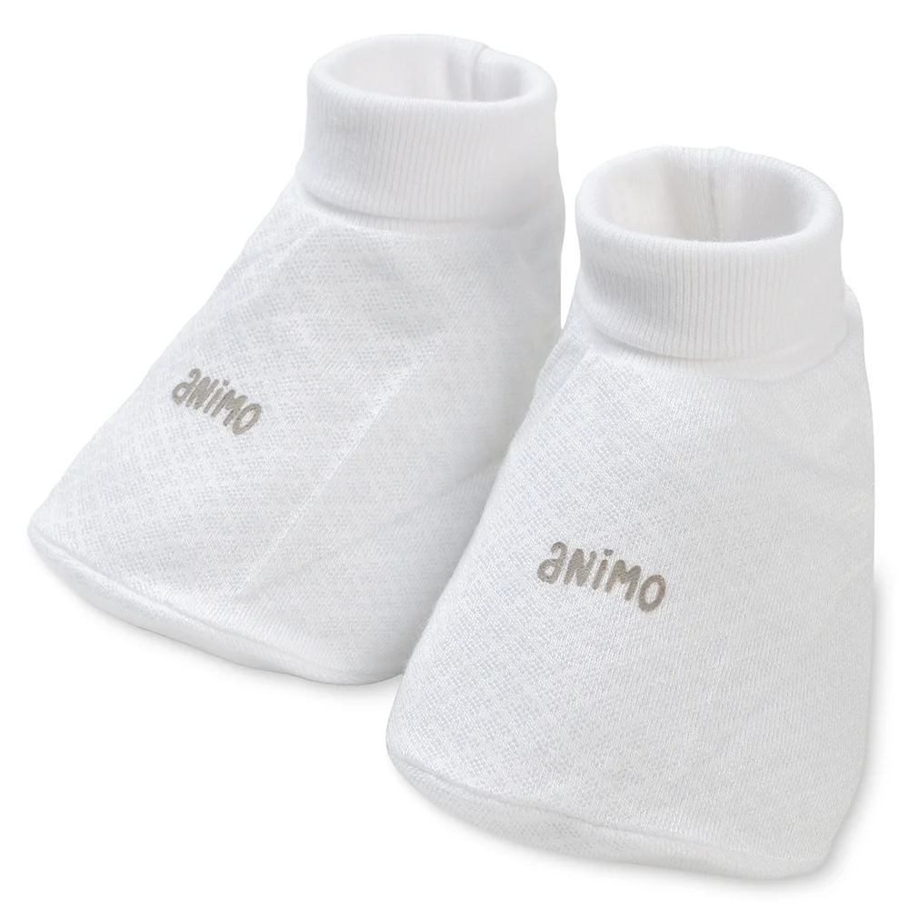 Set 6 bao tay chân sơ sinh Animo BA0425075 (NB,Trắng-xanh-vàng)