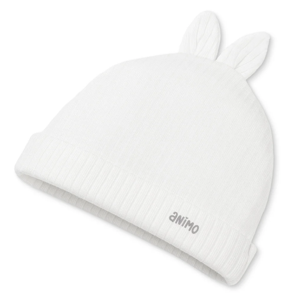 Set 2 nón sơ sinh tai cún Animo HN0625013 (NB,Be-trắng)
