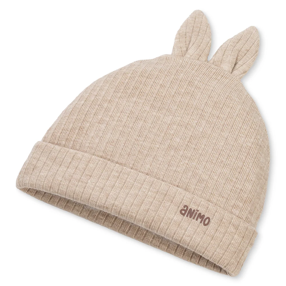 Set 2 nón sơ sinh tai cún Animo HN0625013 (NB,Be-trắng)