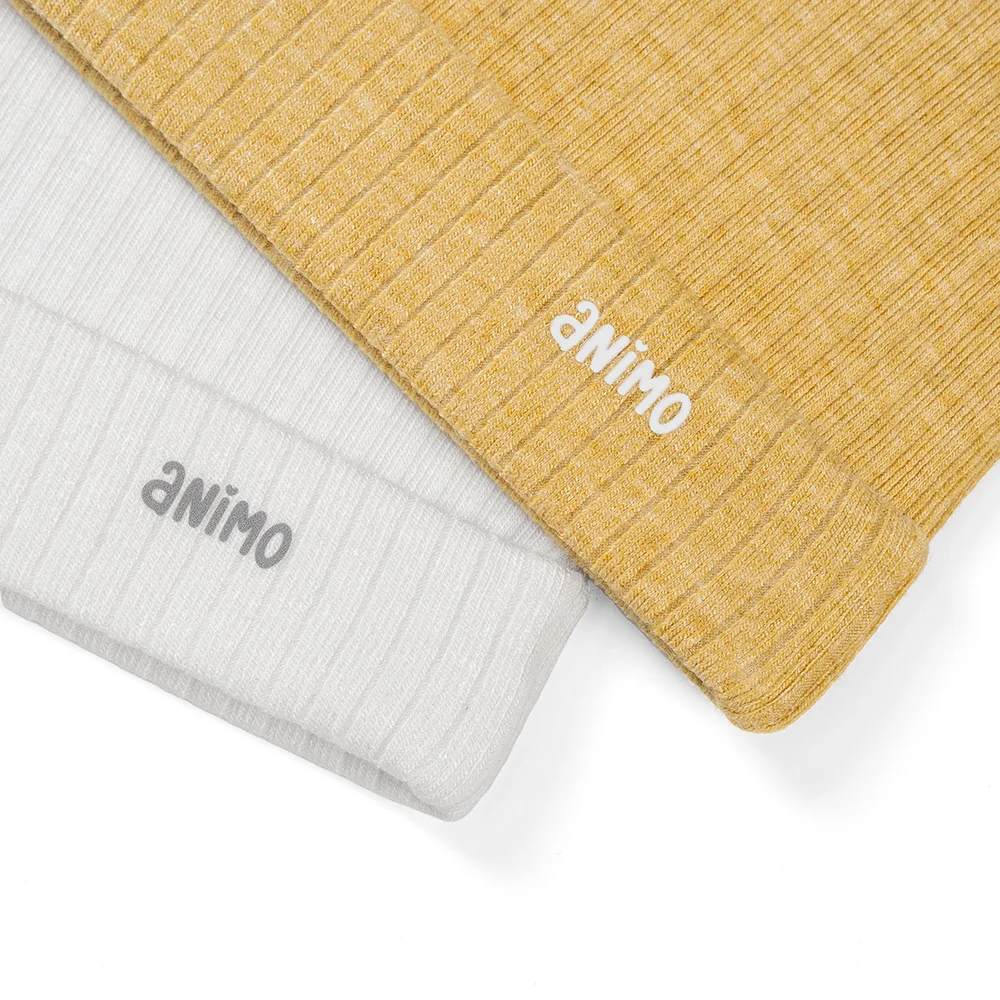 Set 2 nón sơ sinh tai gấu Animo HN0625012 (NB,Vàng-trắng)