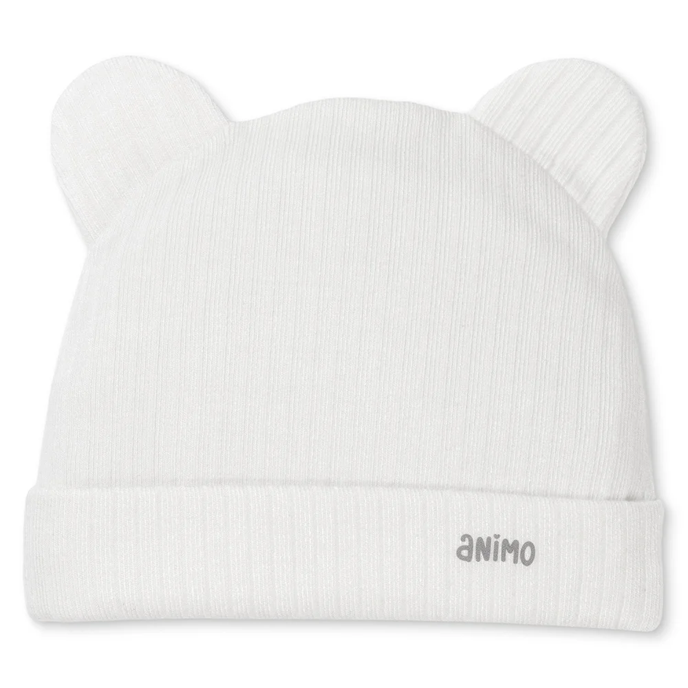 Set 2 nón sơ sinh tai gấu Animo HN0625012 (NB,Vàng-trắng)