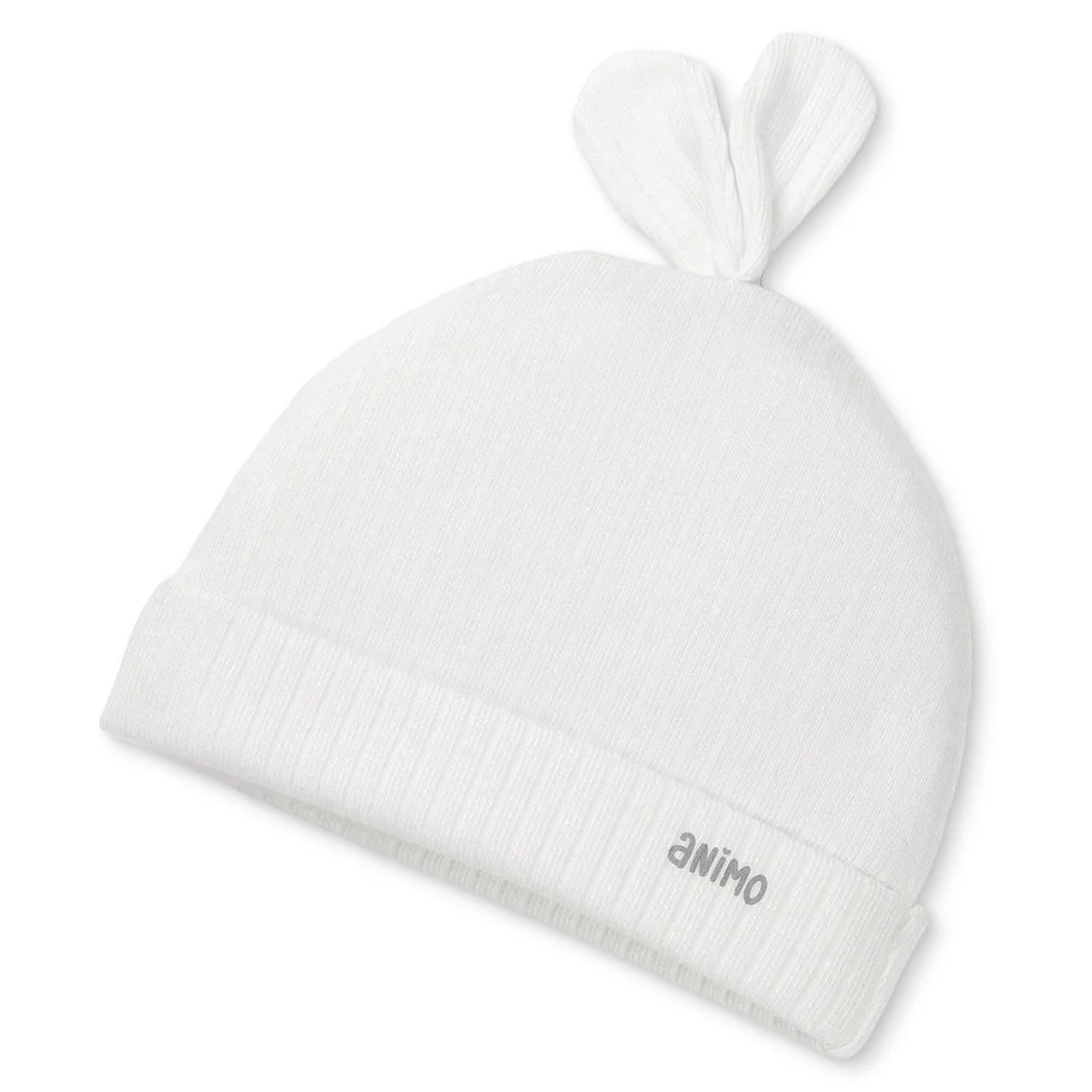 Set 2 nón sơ sinh tai thỏ Animo HN0625011 (NB,Hồng-trắng)