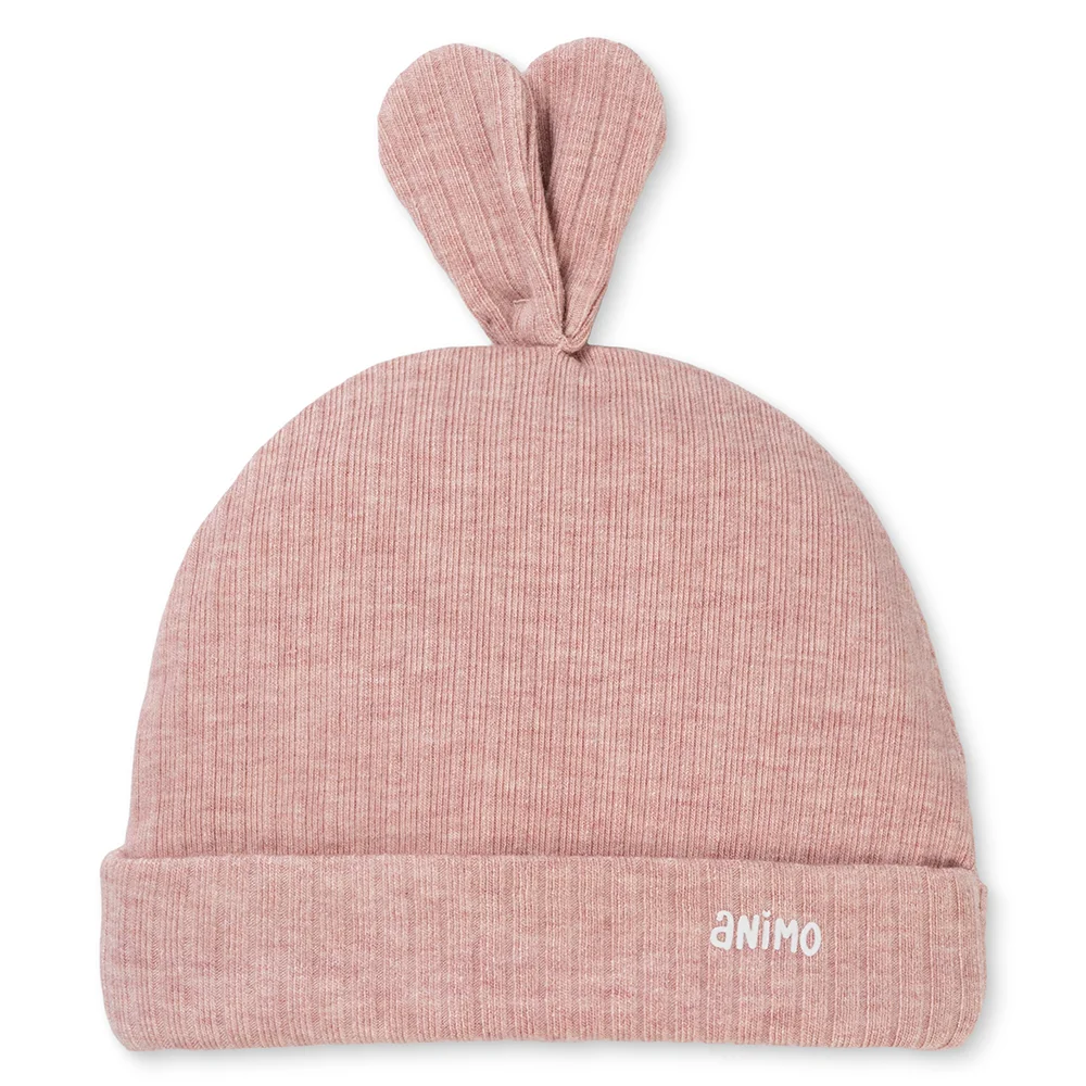 Set 2 nón sơ sinh tai thỏ Animo HN0625011 (NB,Hồng-trắng)