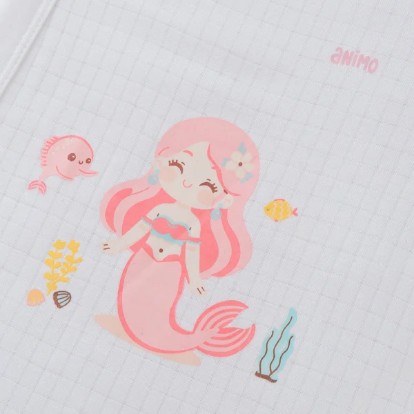 Set 2 bodysuit rayon chống muỗi dài Animo VD0425037 (0-12M,Hồng-trắng,TT06)