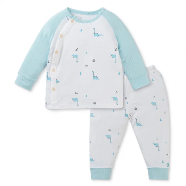 Set 2 bộ rayon chống muỗi dài Animo VD0425028 (0-24M,Xanh-trắng,TT06)