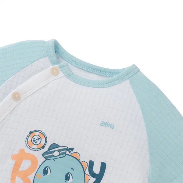 Set 2 bộ rayon chống muỗi dài Animo VD0425028 (0-24M,Xanh-trắng,TT06)