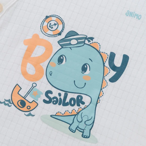 Set 2 bộ rayon chống muỗi dài Animo VD0425028 (0-24M,Xanh-trắng,TT06)