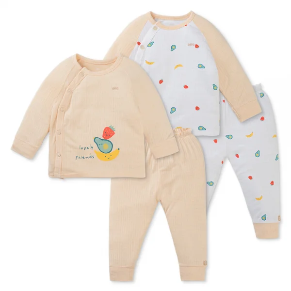 Set 2 bộ rayon chống muỗi dài Animo VD0425027 (0-24M,Kem -trắng,NN06)