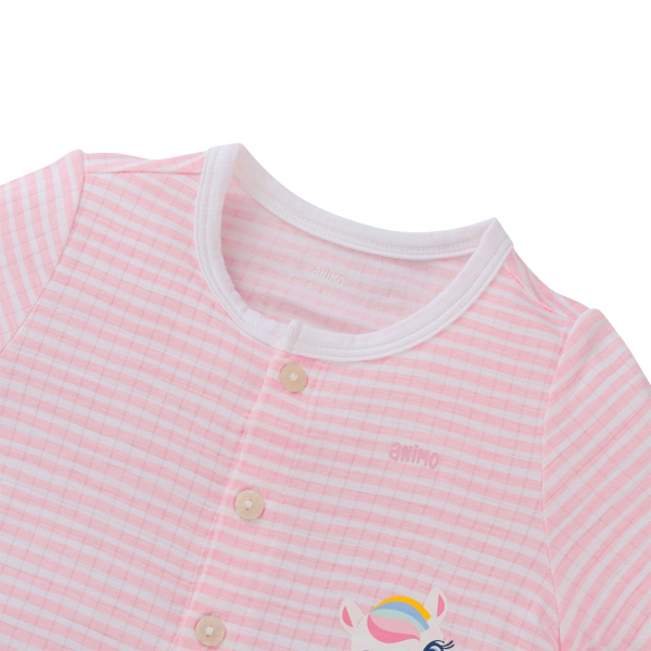 Set 2 bộ rayon chống muỗi ngắn Animo VD0425026 (0-24M,Hồng,NN06)