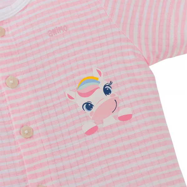 Set 2 bộ rayon chống muỗi ngắn Animo VD0425026 (0-24M,Hồng,NN06)