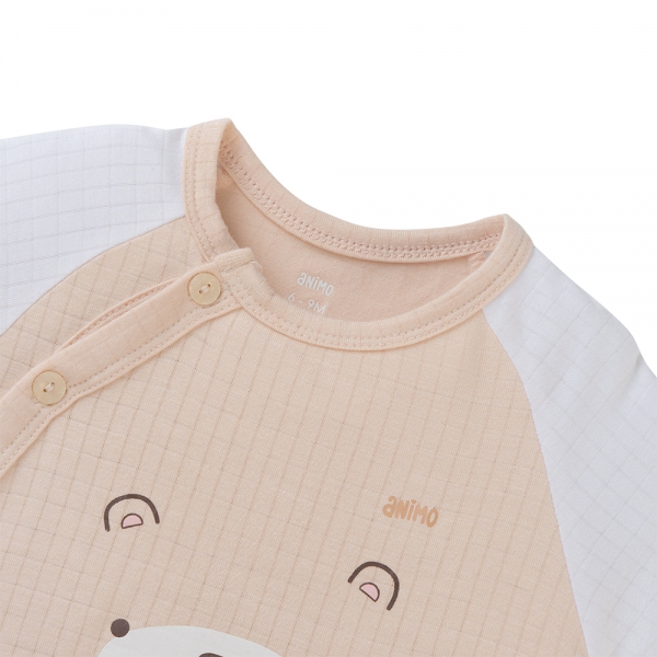 Set 2 bộ rayon chống muỗi ngắn Animo VD0425025 (0-24M,Be-trắng,NN06)