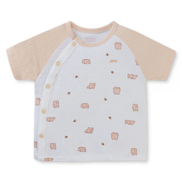 Set 2 bộ rayon chống muỗi ngắn Animo VD0425025 (0-24M,Be-trắng,NN06)