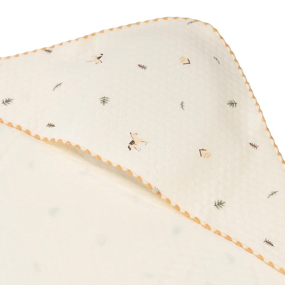 Khăn choàng ủ Sợi tre 3 lớp mỏng Animo T2501_NBA001 (75x80cm,Kem)