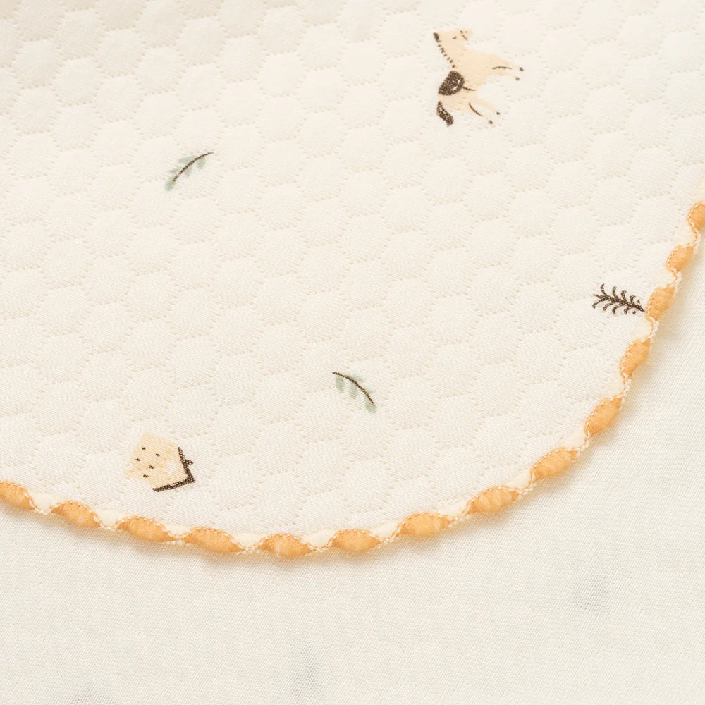 Khăn choàng ủ Sợi tre 3 lớp mỏng Animo T2501_NBA001 (75x80cm,Kem)