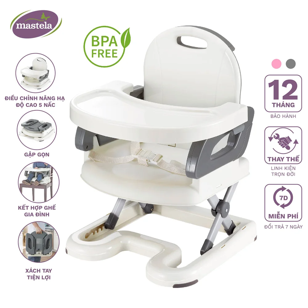 Ghế ăn dặm điều chỉnh độ cao Mastela 7110 (Màu xám)
