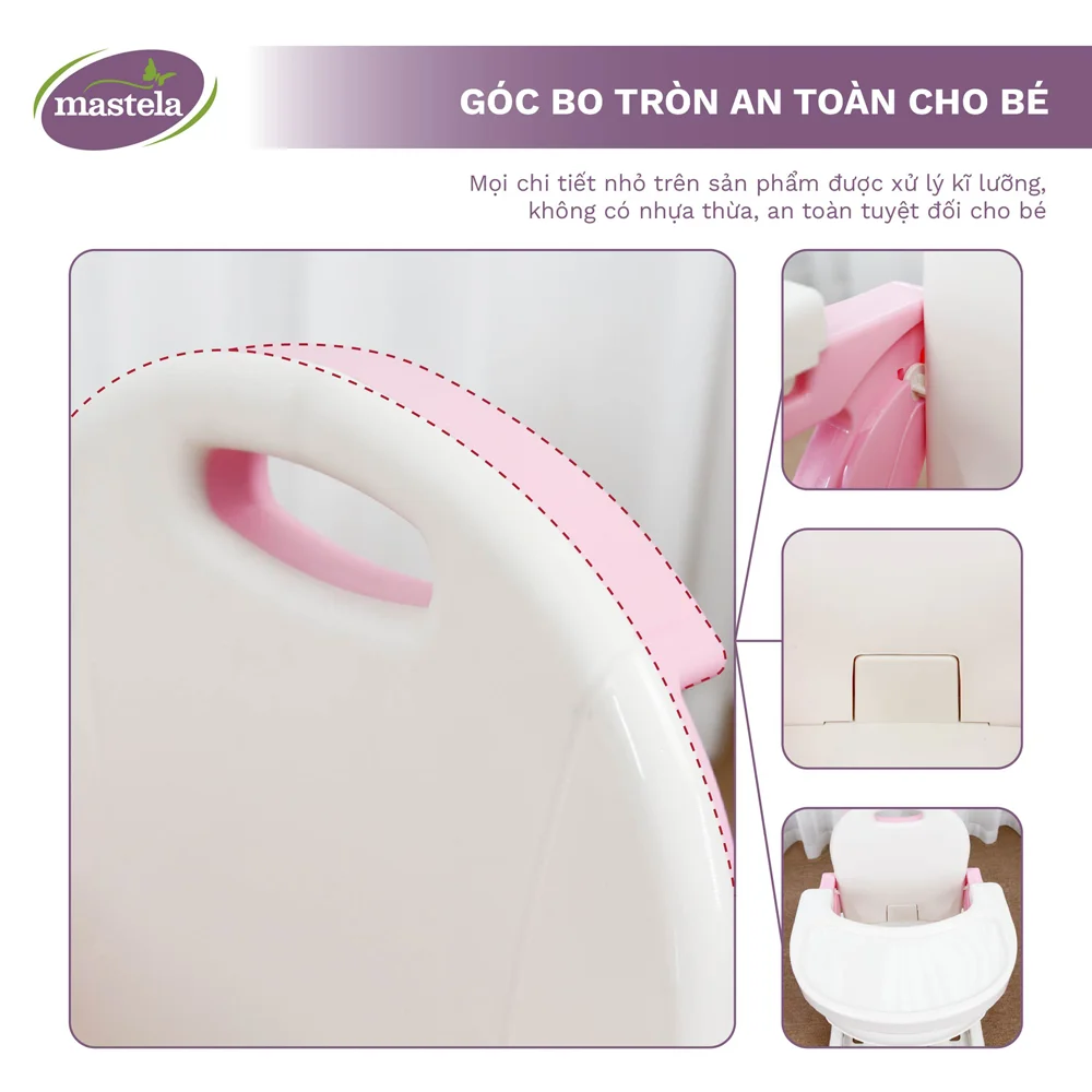 Ghế ăn dặm điều chỉnh độ cao Mastela 7110 (Màu xám)