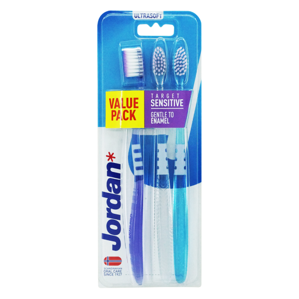 Bàn chải đánh răng người lớn Jordan Target Sensitive ( Vỉ 3) (New)