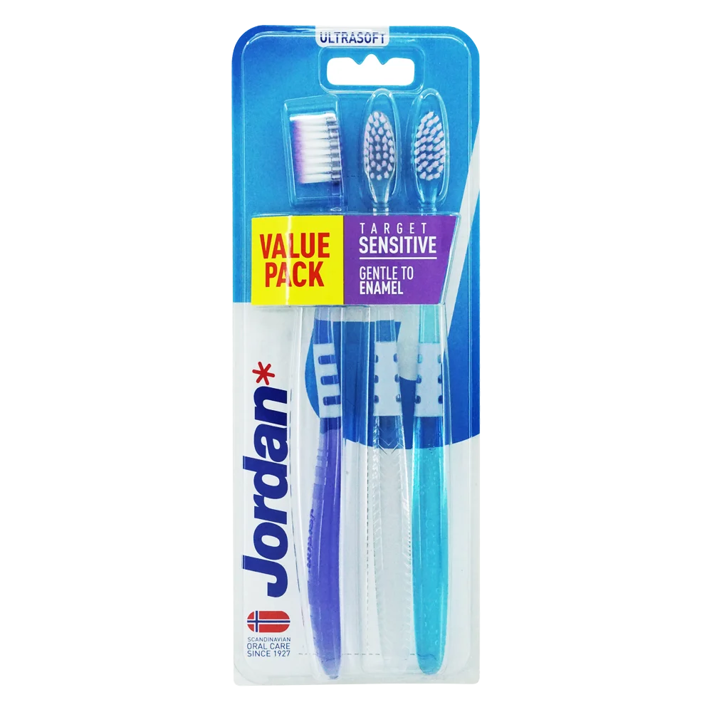 Bàn chải đánh răng người lớn Jordan Target Sensitive ( Vỉ 3) (New)