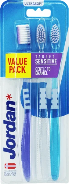 Bàn chải đánh răng người lớn Jordan Target Sensitive ( Vỉ 3) (New)