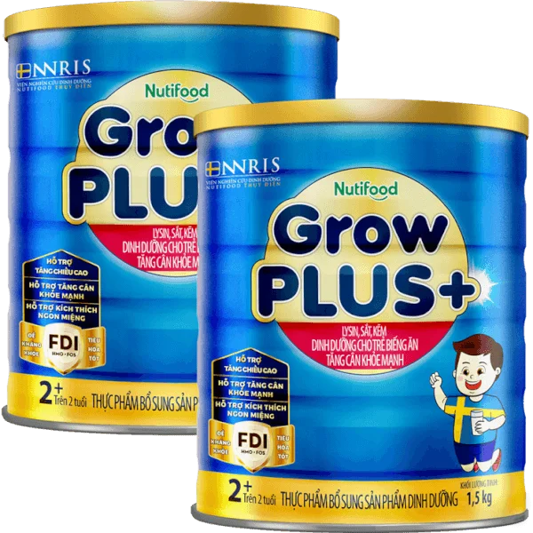 Combo 2 Sữa GrowPLUS+ Xanh 2+ tuổi, 1.5kg